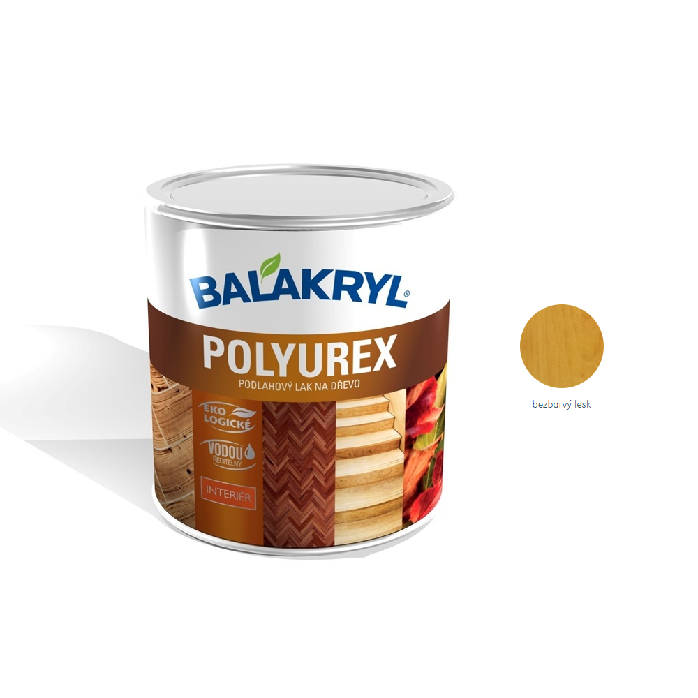 BALAKRYL POLYUREX bezbarvý polyuretanový podlahový lak na dřevo interiér_polomat