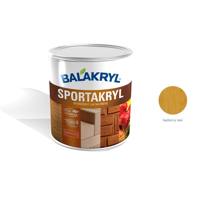 BALAKRYL SPORTAKRYL akrylátový bezbarvý lak na dřevo interiér lesk