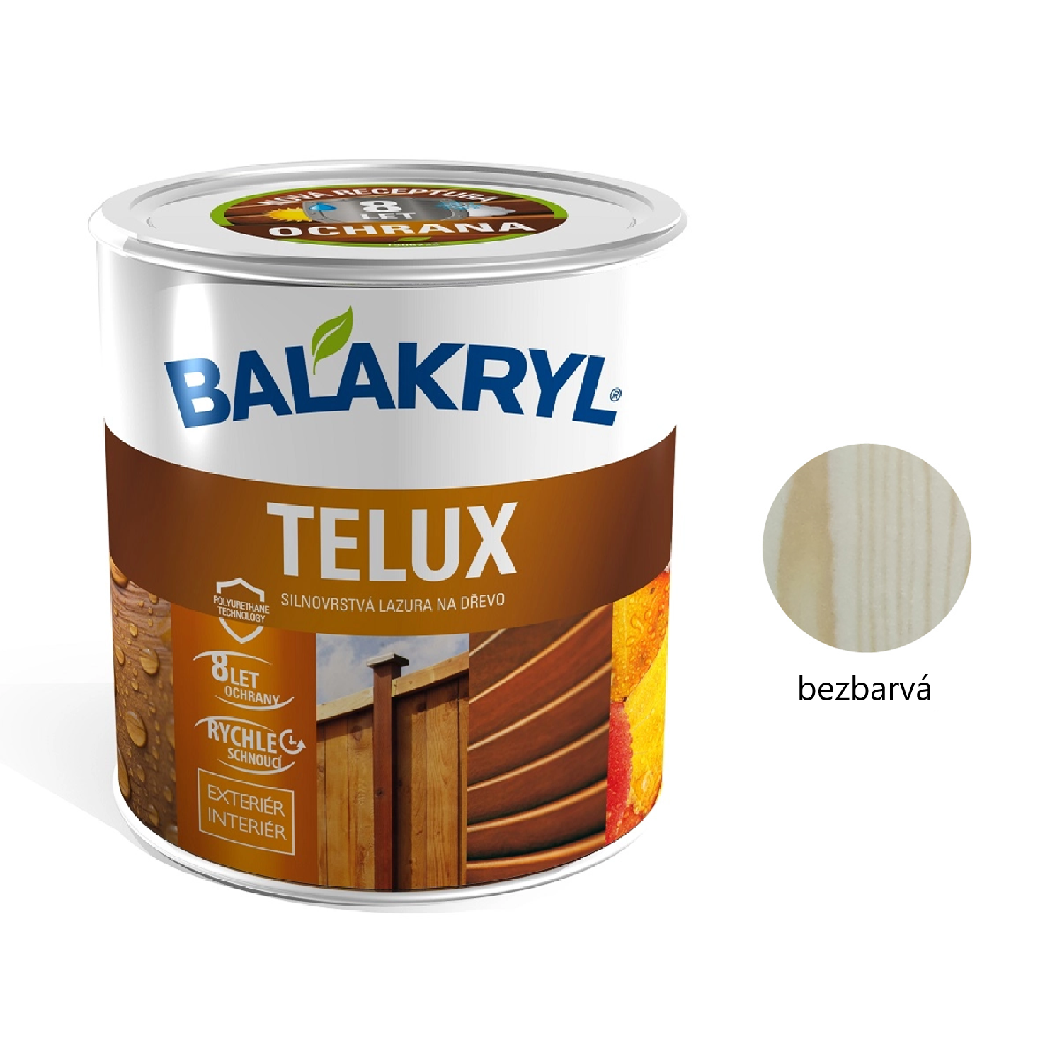 BALAKRYL TELUX silnovrstvá lazura na dřevo - bezbarvá