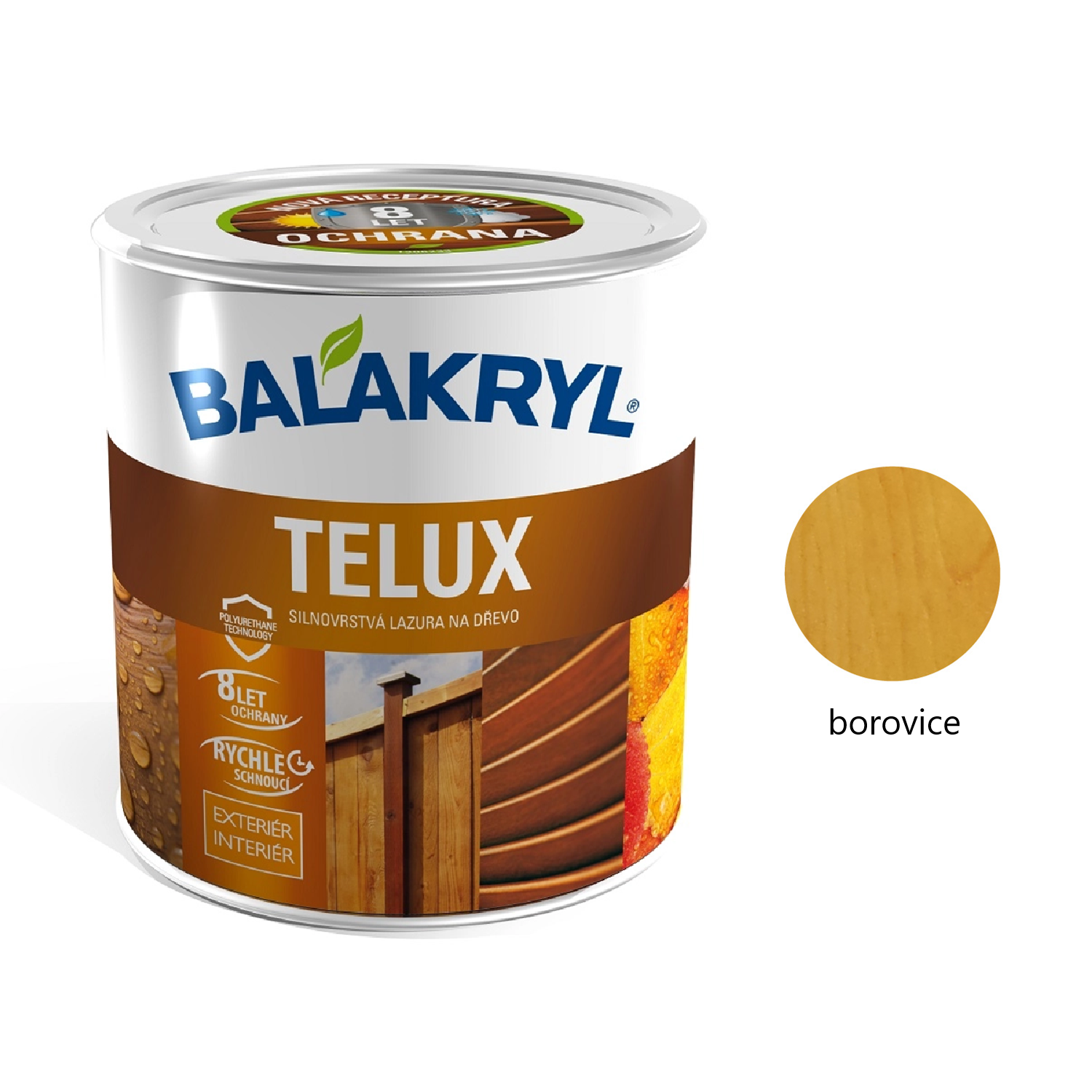 BALAKRYL TELUX silnovrstvá lazura na dřevo - borovice