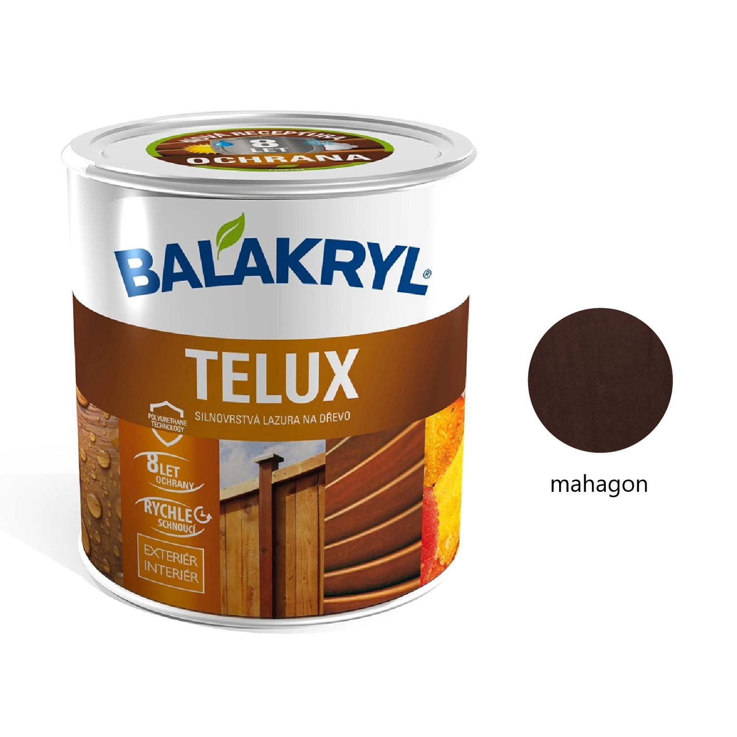 BALAKRYL TELUX silnovrstvá lazura na dřevo - mahagon