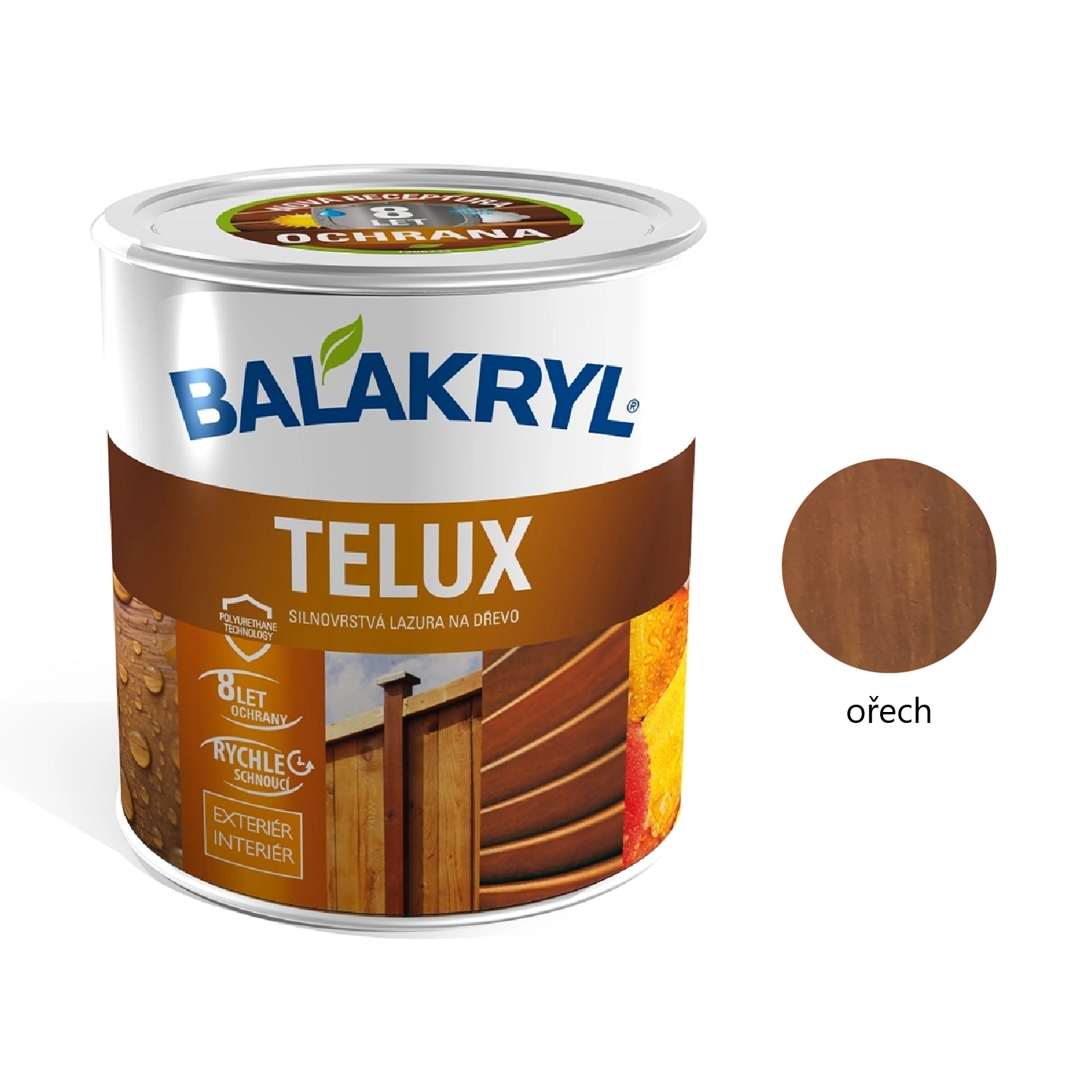 BALAKRYL TELUX silnovrstvá lazura na dřevo - ořech