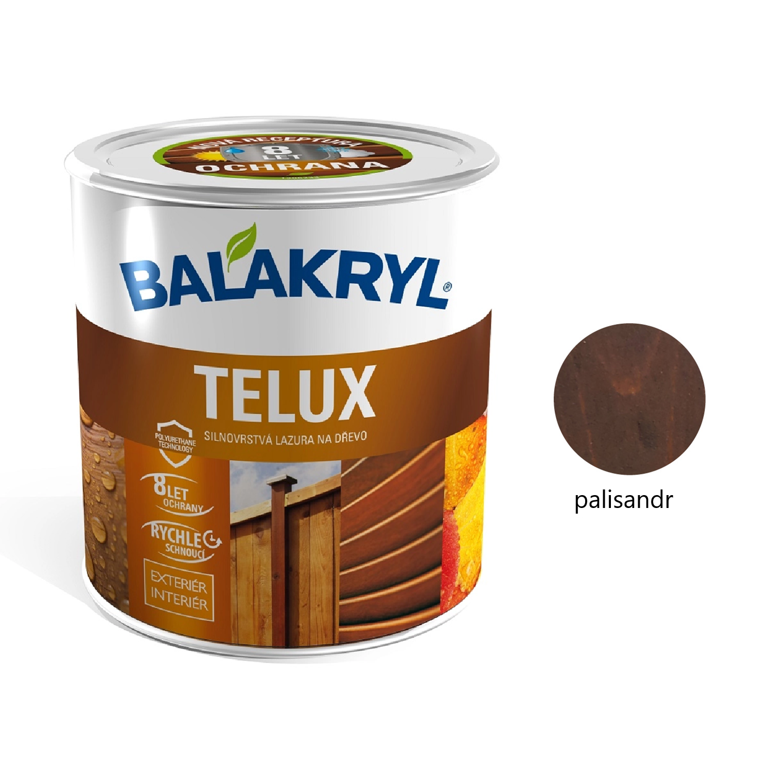 BALAKRYL TELUX silnovrstvá lazura na dřevo - palisandr