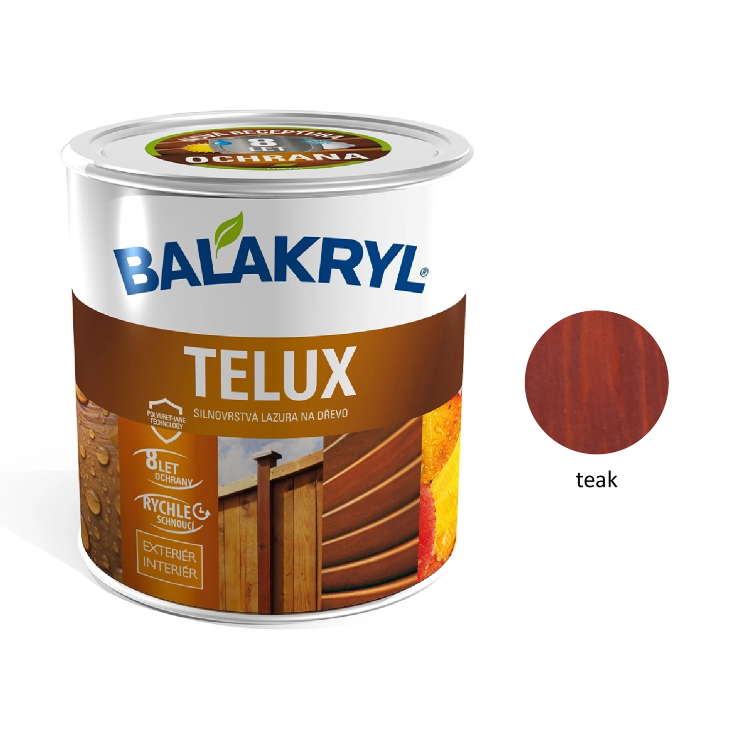 BALAKRYL TELUX silnovrstvá lazura na dřevo - teak