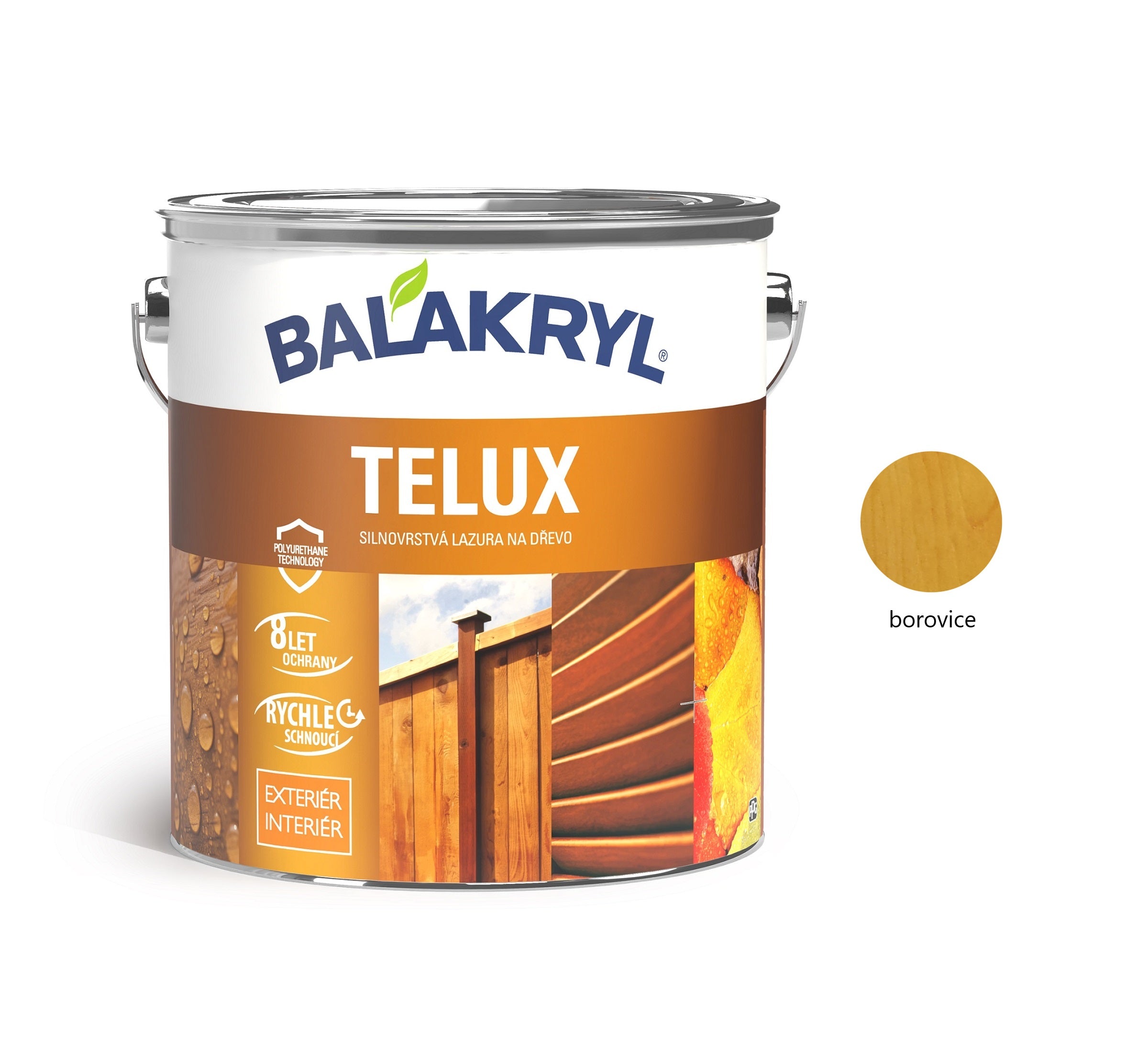 BALAKRYL TELUX silnovrstvá lazura na dřevo borovice 2,5 kg