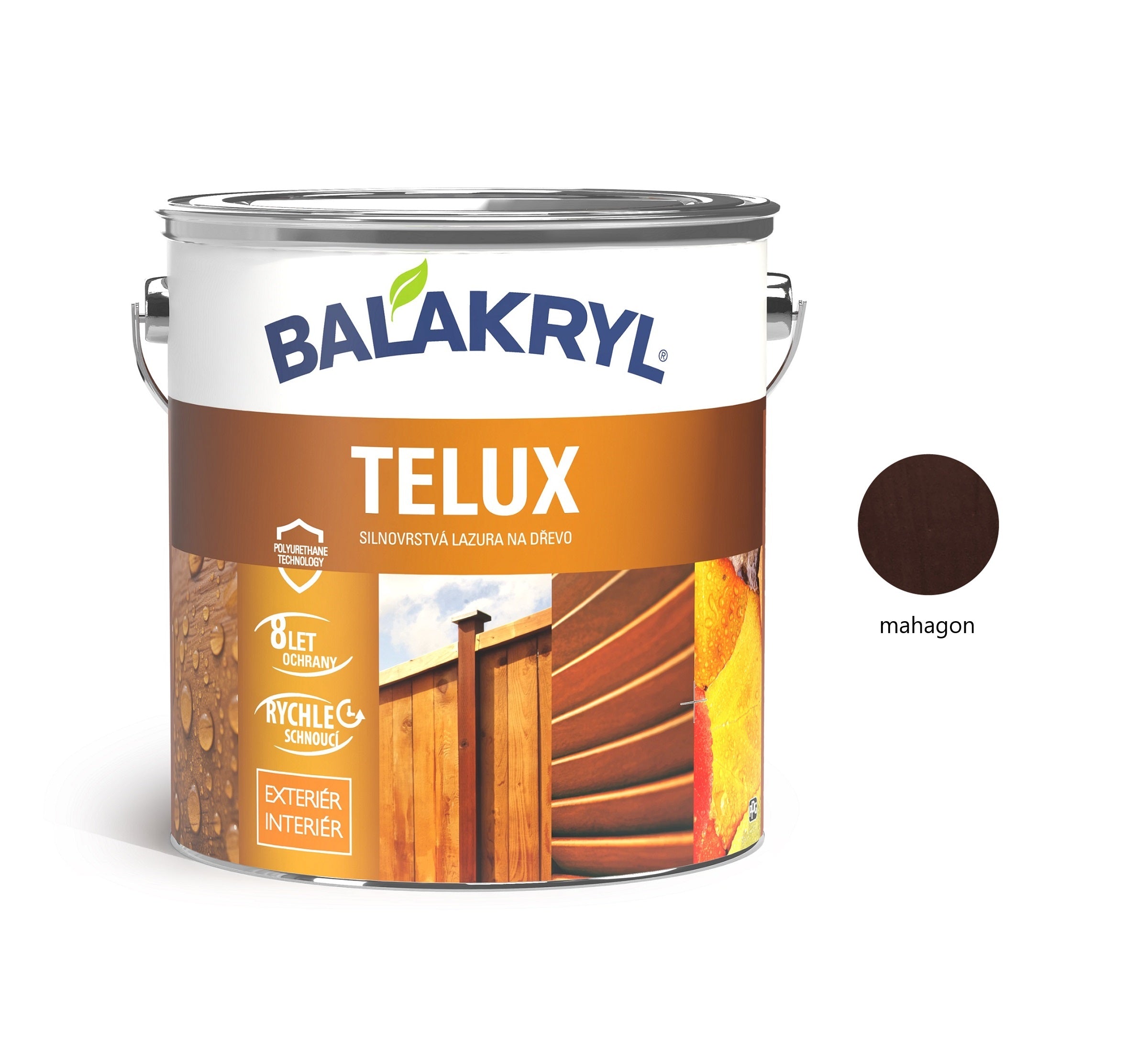 BALAKRYL TELUX silnovrstvá lazura na dřevo mahagon 2,5 kg