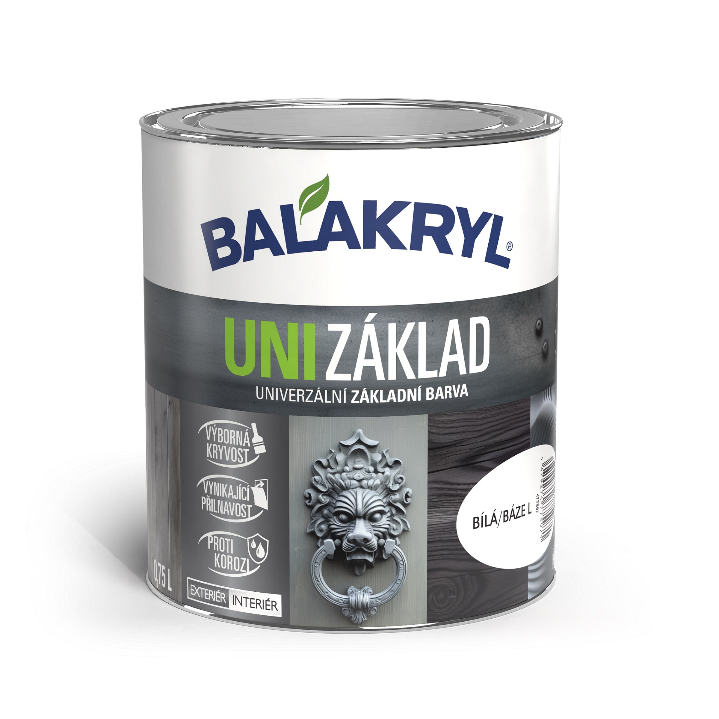BALAKRYL UNI ZÁKLAD vodou rěditelná antikorozní základní barva 0,75 kg