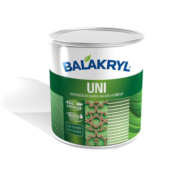 BALAKRYL UNI SATIN vodou ředitelná rychleschnoucí univerzální barva na kov a dřevo