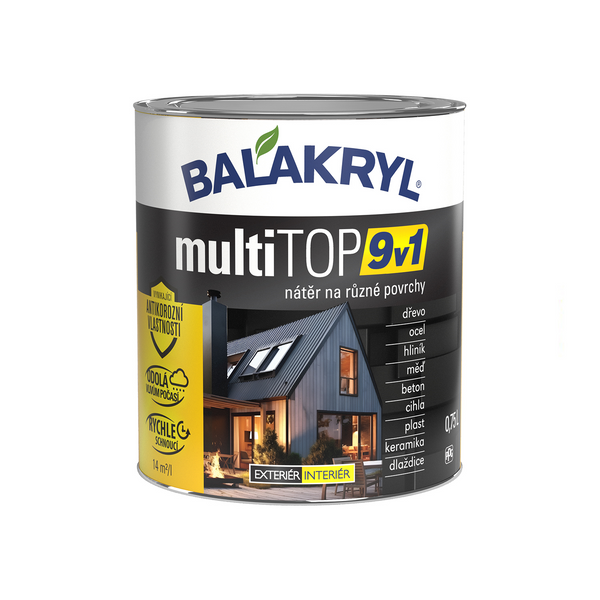 BALAKRYL multiTOP 9v1 matná antikorozní akrylátová barva pro různé povrchy
