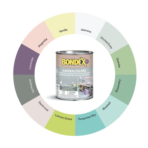BONDEX GARDEN COLORS krycí lazura na dřevo_vzorník