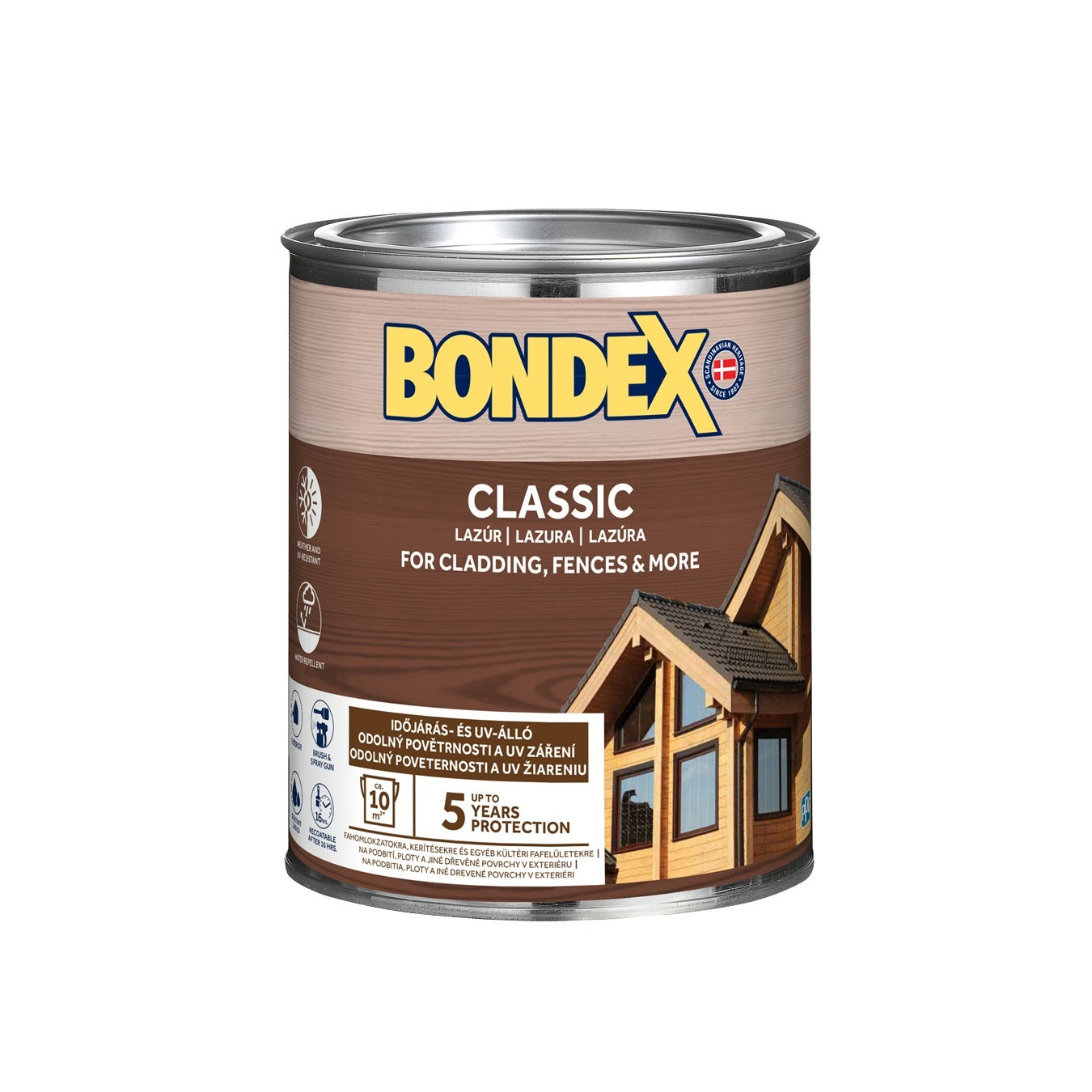 BONDEX CLASSIC tenkovrstvá syntetická lazura na dřevo exteriér 0,75 l