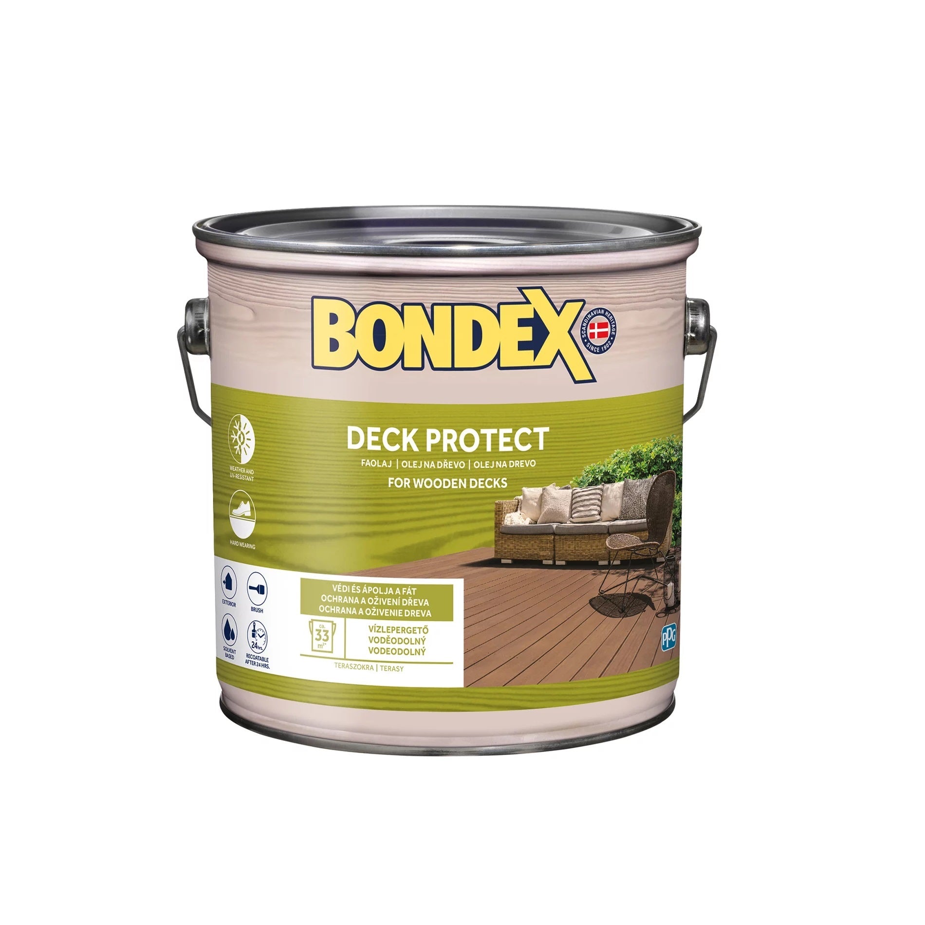 BONDEX DECK PROTECT syntetický napouštěcí olej na dřevo exteriér 2,5 l