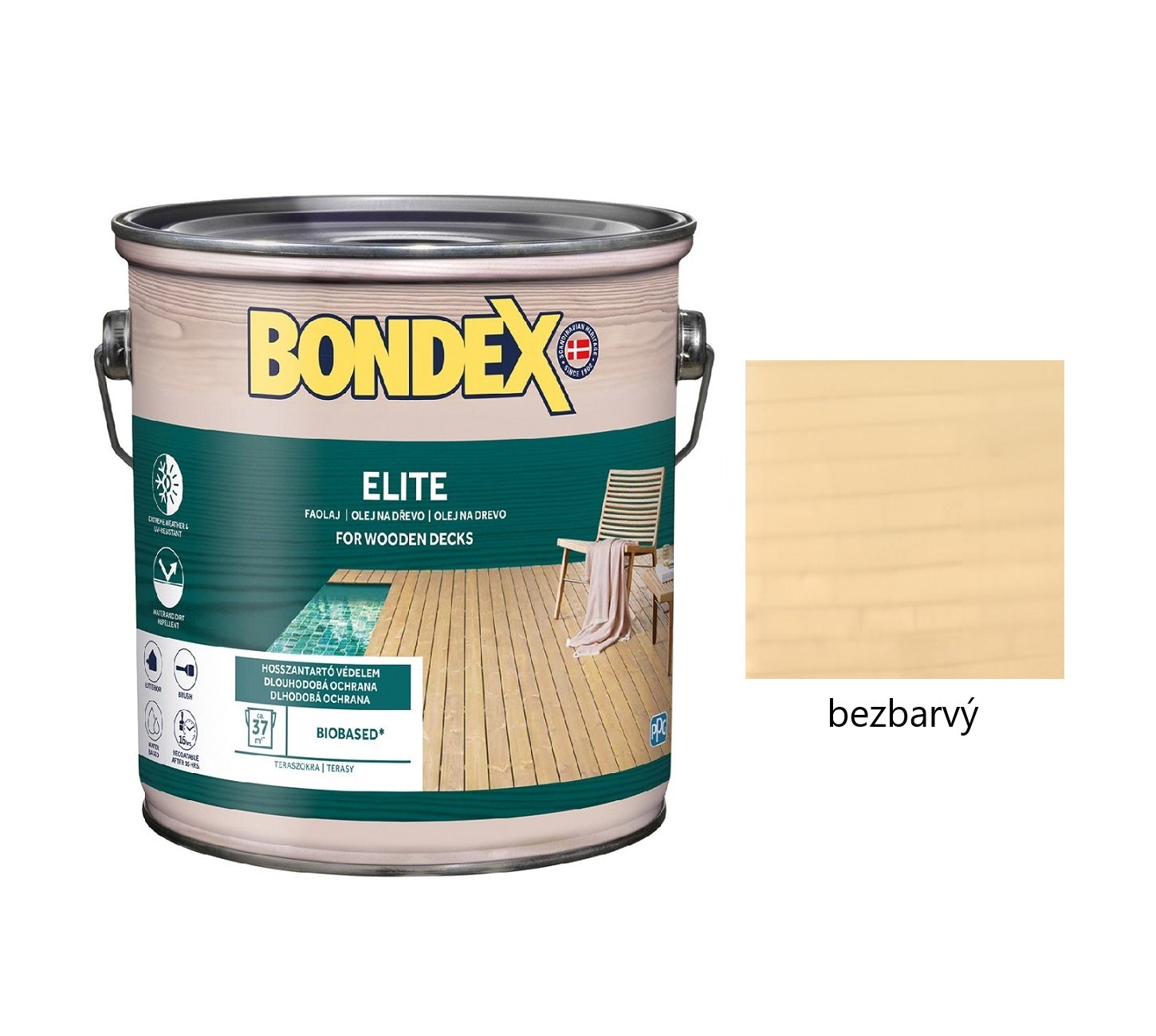 BONDEX ELITE napouštěcí olej na dřevo bezbarvý 2,5 l