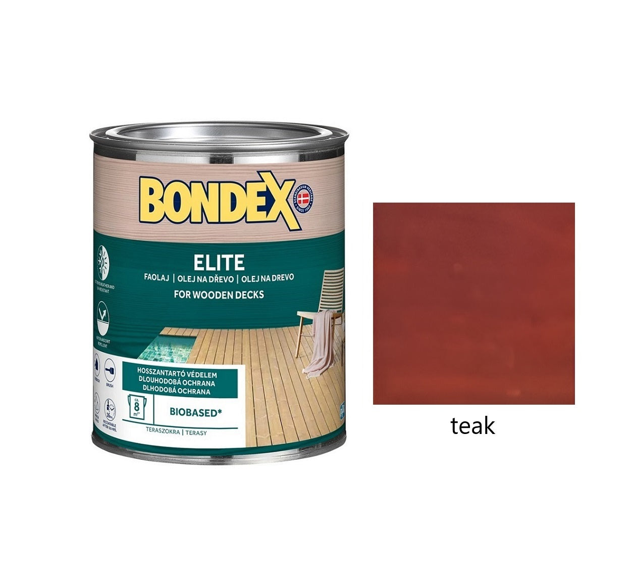 BONDEX ELITE napouštěcí olej na dřevo teak 0,75 l