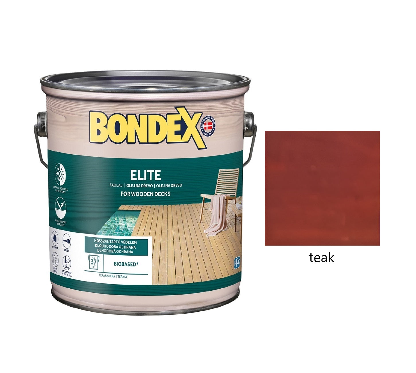 BONDEX ELITE napouštěcí olej na dřevo teak 2,5 l