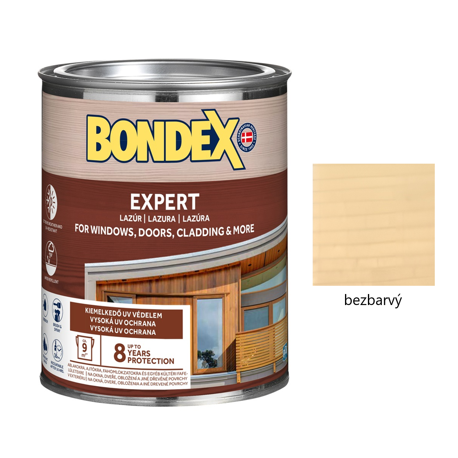 BONDEX EXPERT silnovrstvá syntetická lazura na dřevo exteriér - bezbarvý