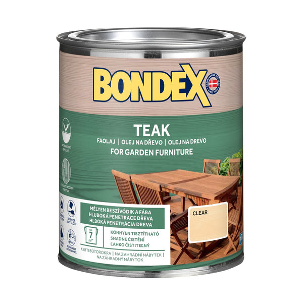 BONDEX TEAK OIL syntetický teakový olej na dřevo a zahradní nábytek 0,75 l