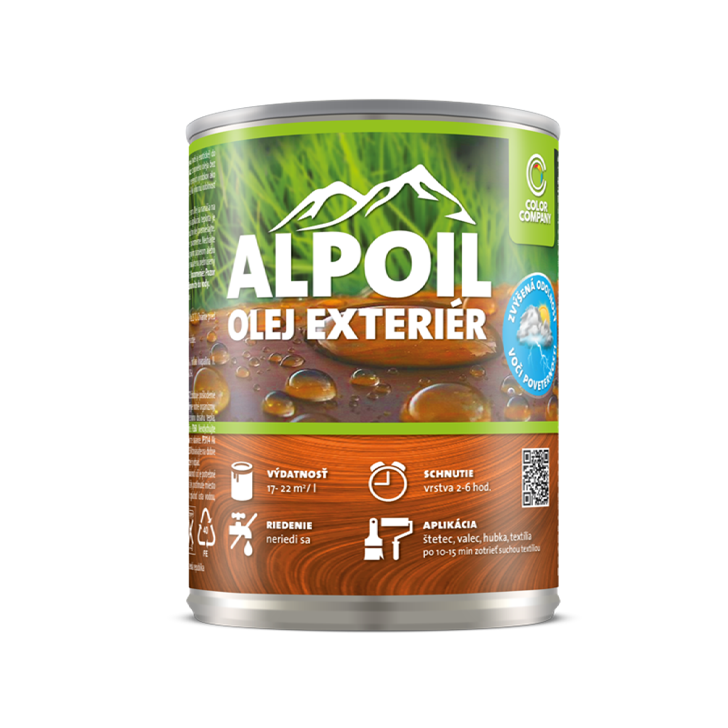 COLOR COMPANY ALPOIL OLEJ EXTERIÉR Přírodní olej na dřevo 0,5 l