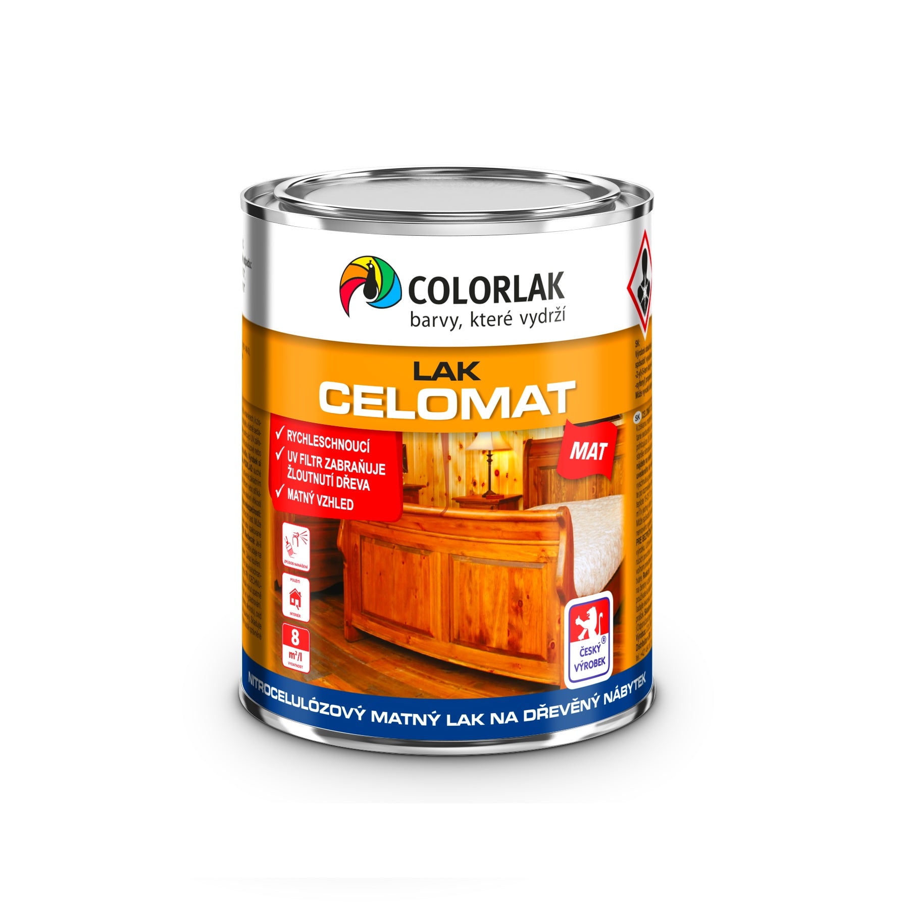 COLORLAK CELOMAT C 1038 matný nitrocelulózový bezbarvý lak na dřevo interiér