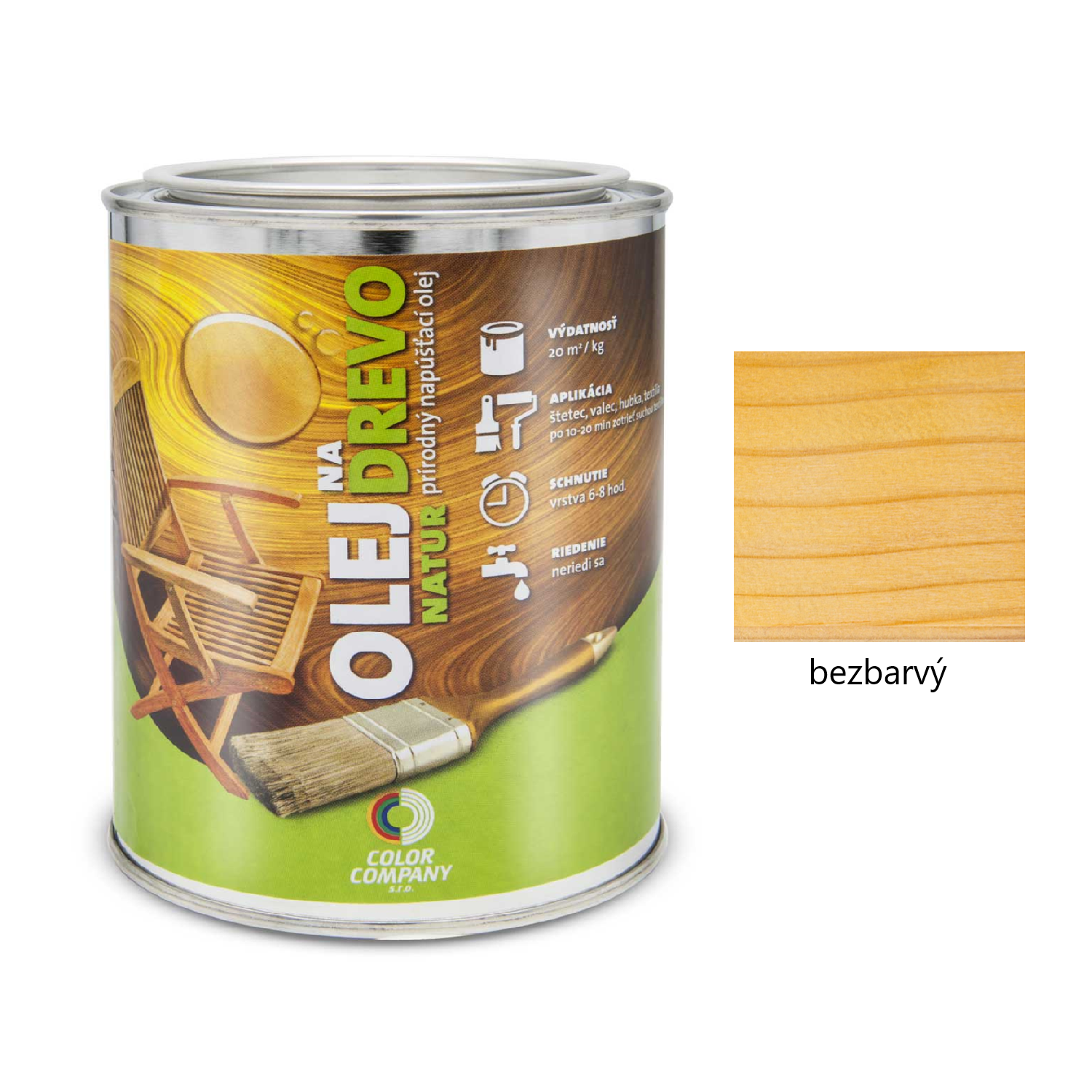 COLOR COMPANY NATUR přírodní napouštěcí olej na dřevo - bezbarvý