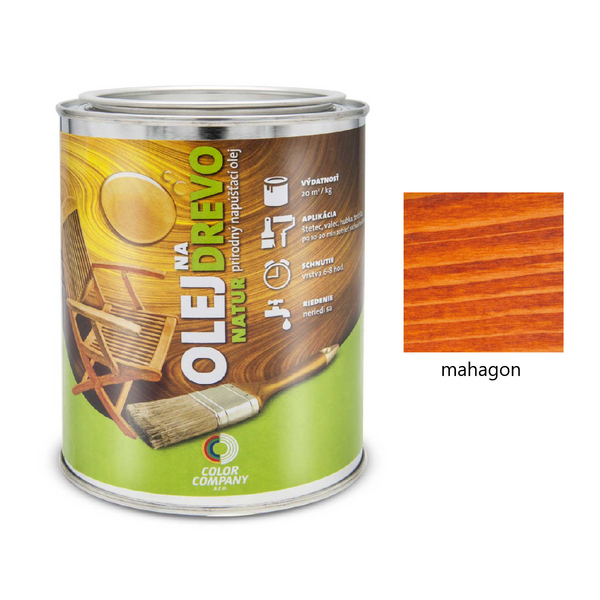 COLOR COMPANY NATUR přírodní napouštěcí olej na dřevo - mahagon