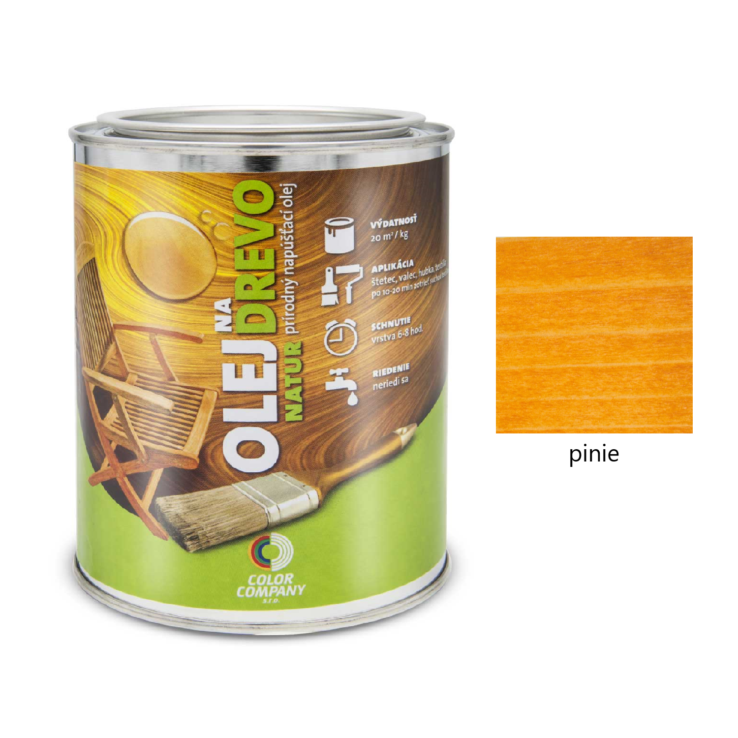 COLOR COMPANY NATUR přírodní napouštěcí olej na dřevo - pinie