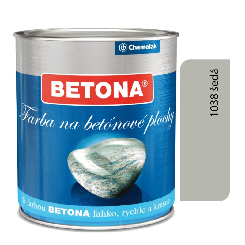 Chemolak BETONA Otěruvzdorná omyvatelná barva na beton - 1038 - Šedá