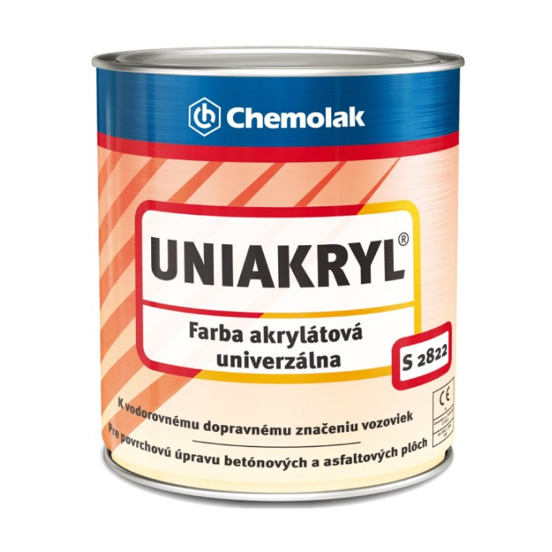 Chemolak UNIAKRYL S 2822 akrylátová otěruvzdorná univerzální matná barva