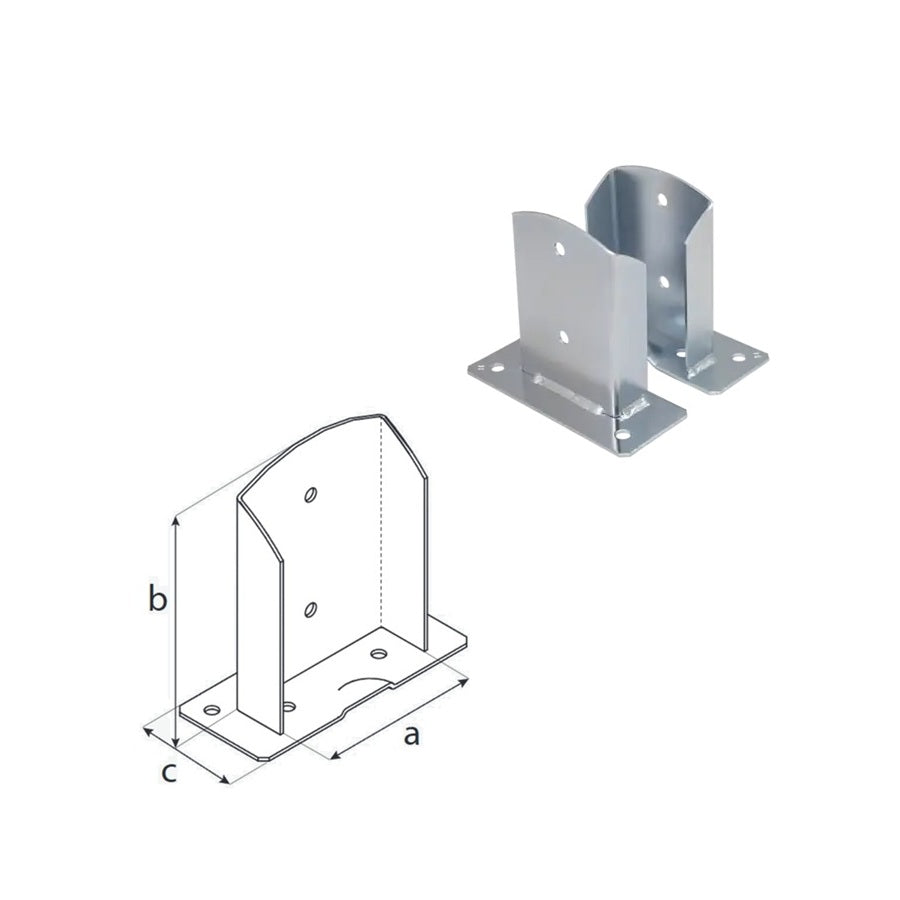 DOMAX PSD šroubovací patka sloupku 100