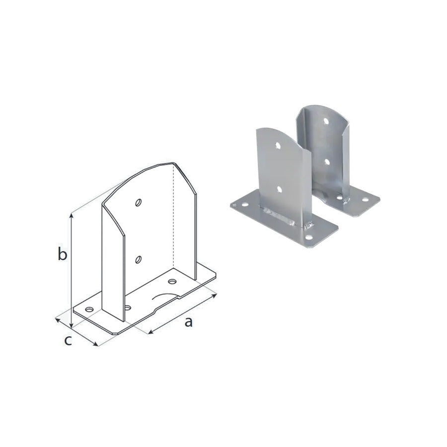 DOMAX PSD šroubovací patka sloupku 90