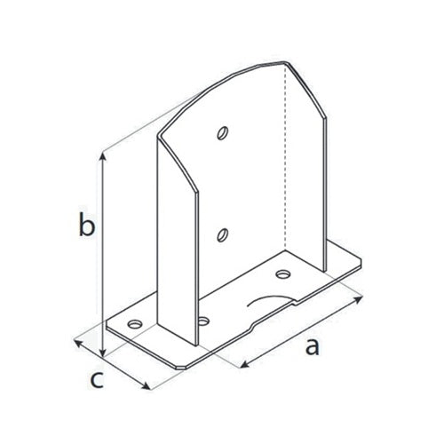 DOMAX PSD šroubovací patka sloupku technické parametry