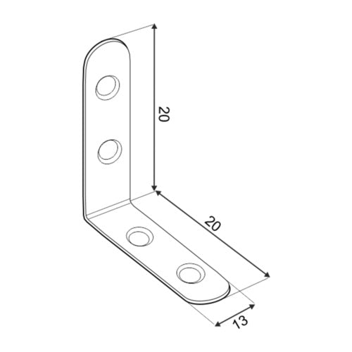 DOMAX FKW 20 montážní zaoblený úhelník