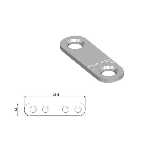 DOMAX FLW 40 zaoblená montážní spojka montáž