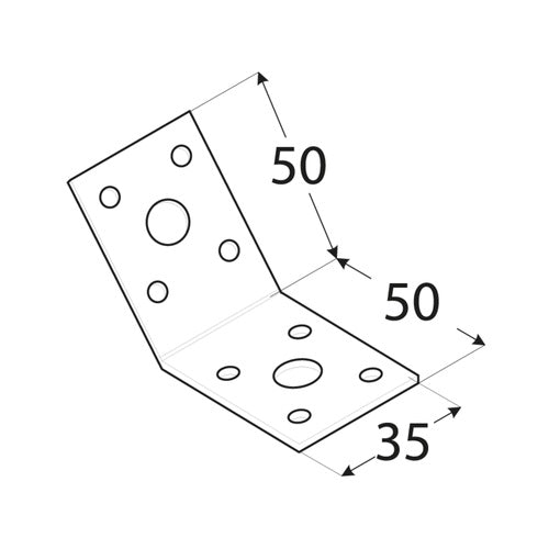 DOMAX KLR 1 spojovací úhelník rovnoramenný 135°