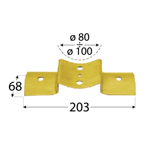 DOMAX LBO 1 spojka kulatých trámů typu T rozměr