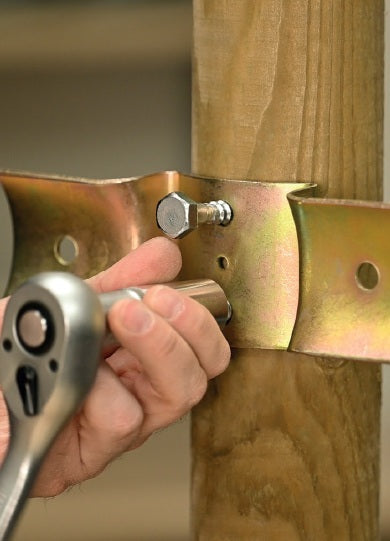 DOMAX LBO spojka kulatých trámů typu T rozměr montáž