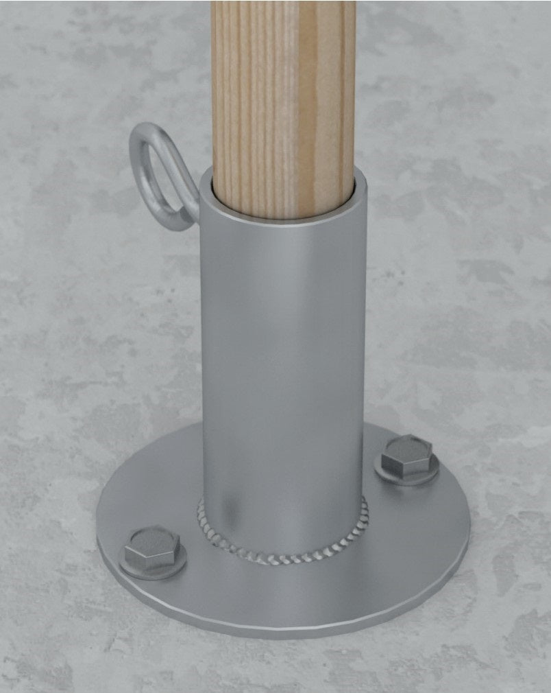 DOMAX PDP zašroubovací patka sloupku s kruhovou základnou slunečníková (ZNG)