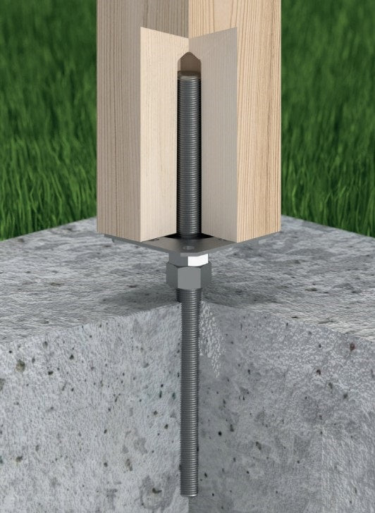 DOMAX PPSR zapuštěná závitová patka sloupku nastavitelná (ZNG)