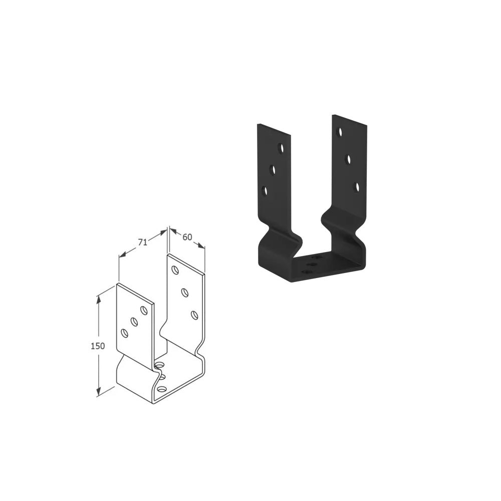 DOMAX PSOZ šroubovací patka sloupku typu U70 C