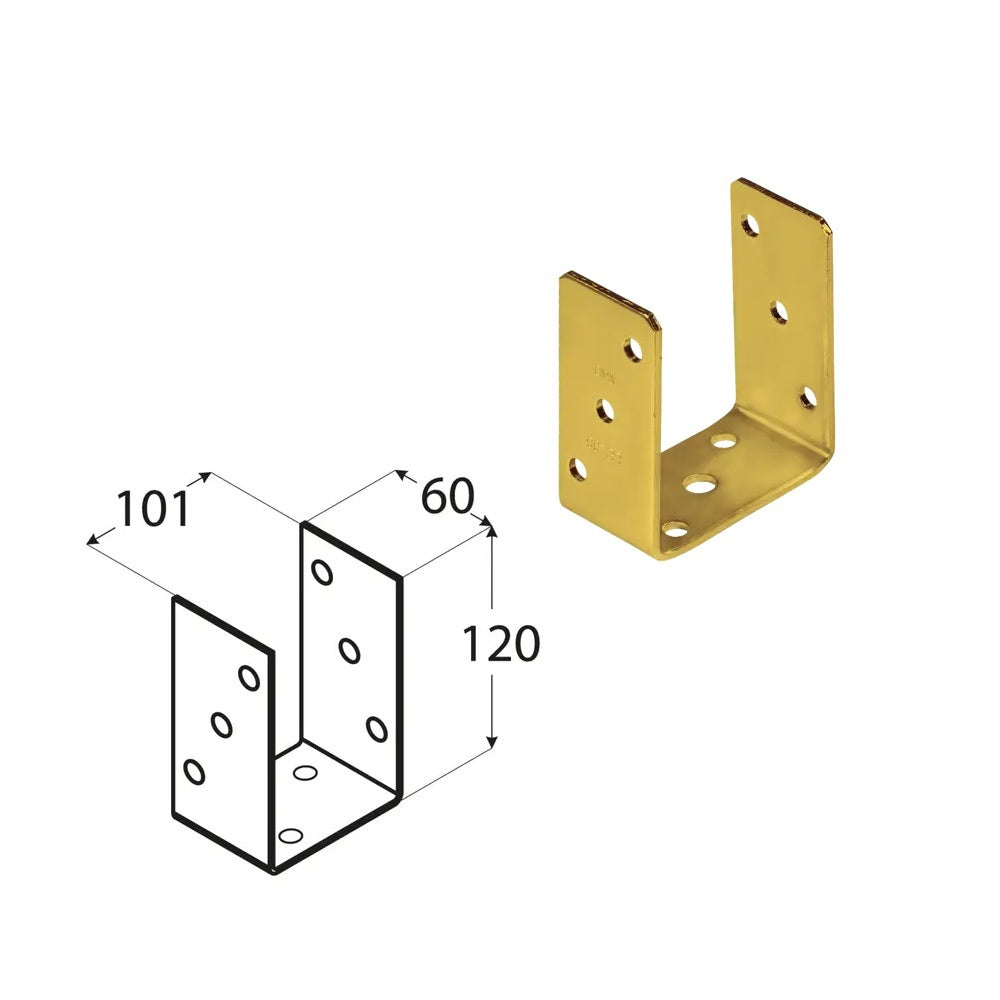 DOMAX PSO šroubovací patka sloupku typu U 100 ZNZ