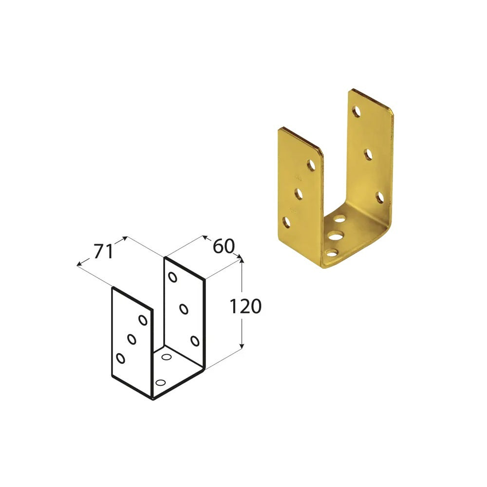 DOMAX PSO šroubovací patka sloupku typu U 70 ZNZ