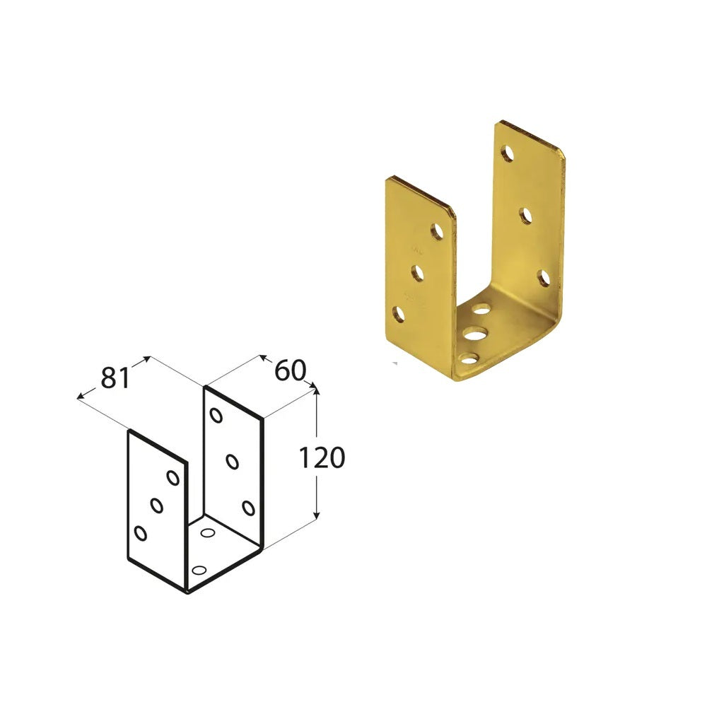 DOMAX PSO šroubovací patka sloupku typu U 80 ZNZ
