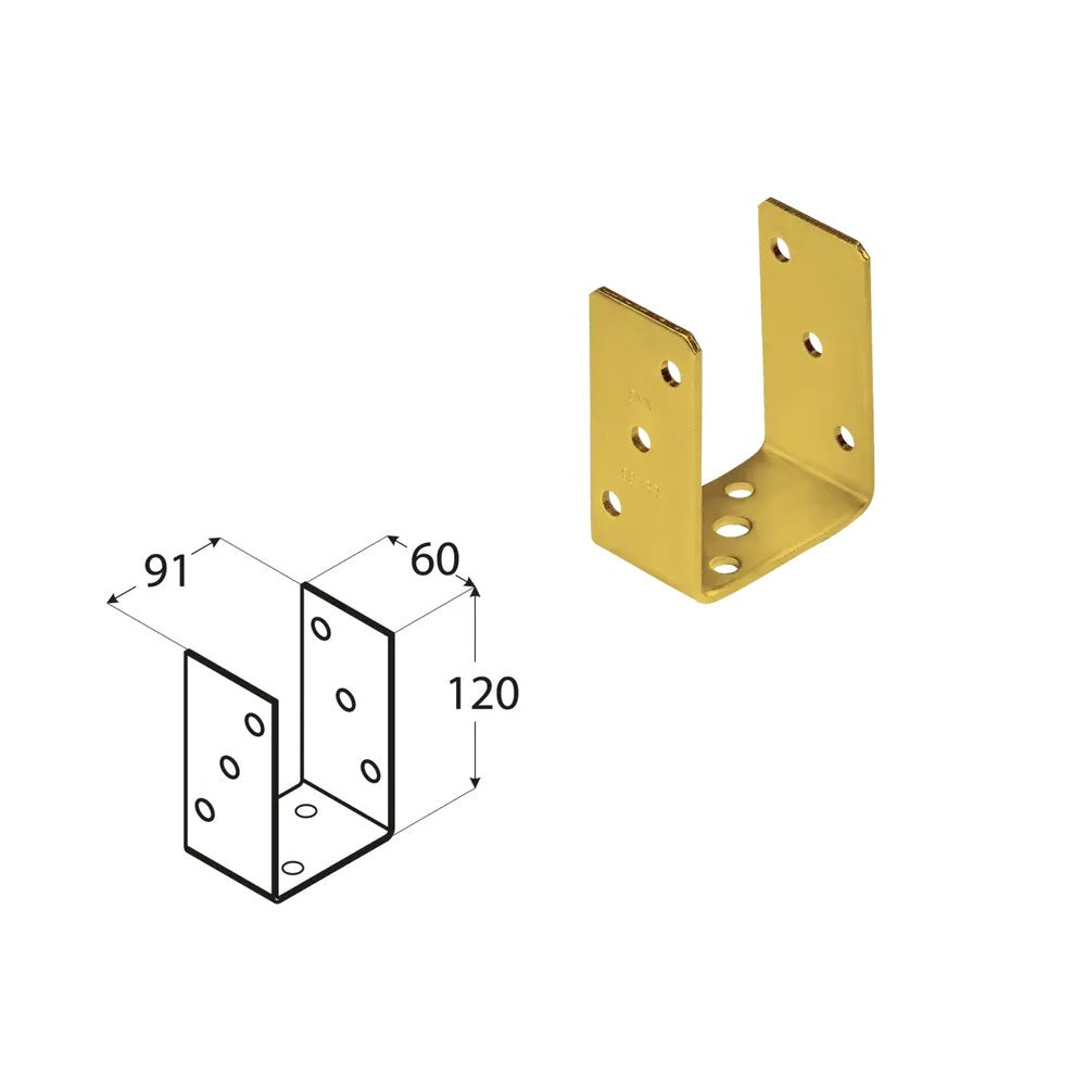 DOMAX PSO šroubovací patka sloupku typu U 90 ZNZ