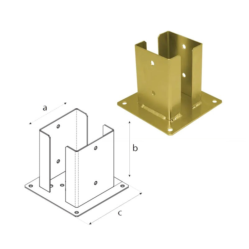 DOMAX PSPD šroubovací patka sloupku se čtvercovou základnou ZNZ 100