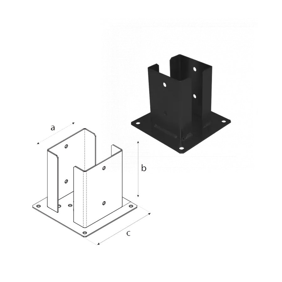 DOMAX PSPD šroubovací patka sloupku se čtvercovou základnou C 120
