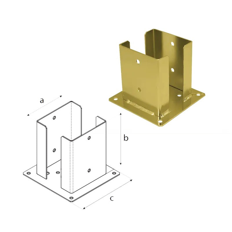 DOMAX PSPD šroubovací patka sloupku se čtvercovou základnou ZNZ 120