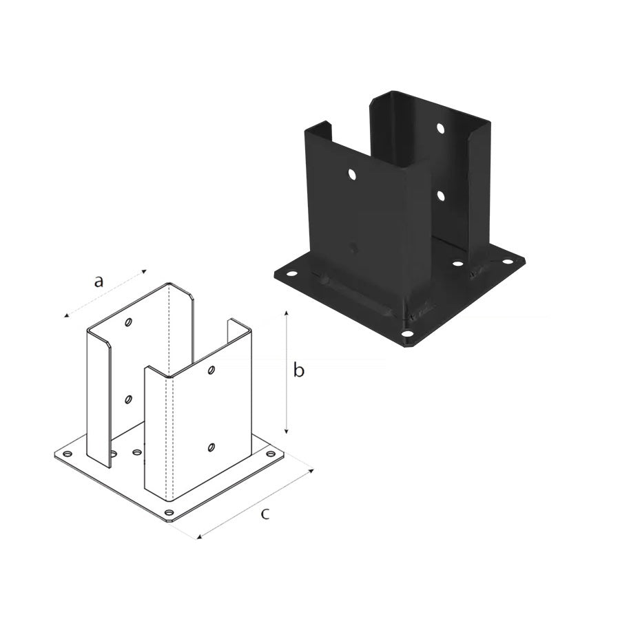 DOMAX PSPD šroubovací patka sloupku se čtvercovou základnou C 70