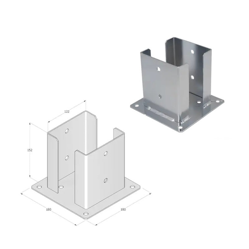 DOMAX PSPD zašroubovací patka sloupku se čtvercovou základnou (ZNO) 120