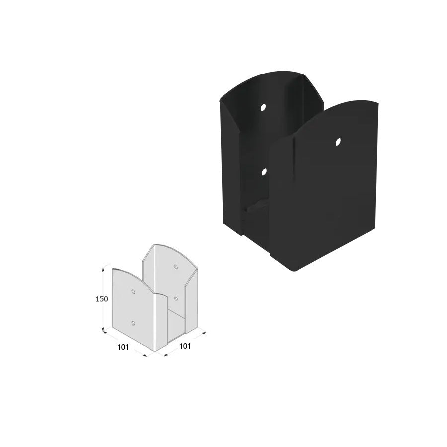 DOMAX PSPW šroubovací patka sloupku se čtvercovou základnou C 100