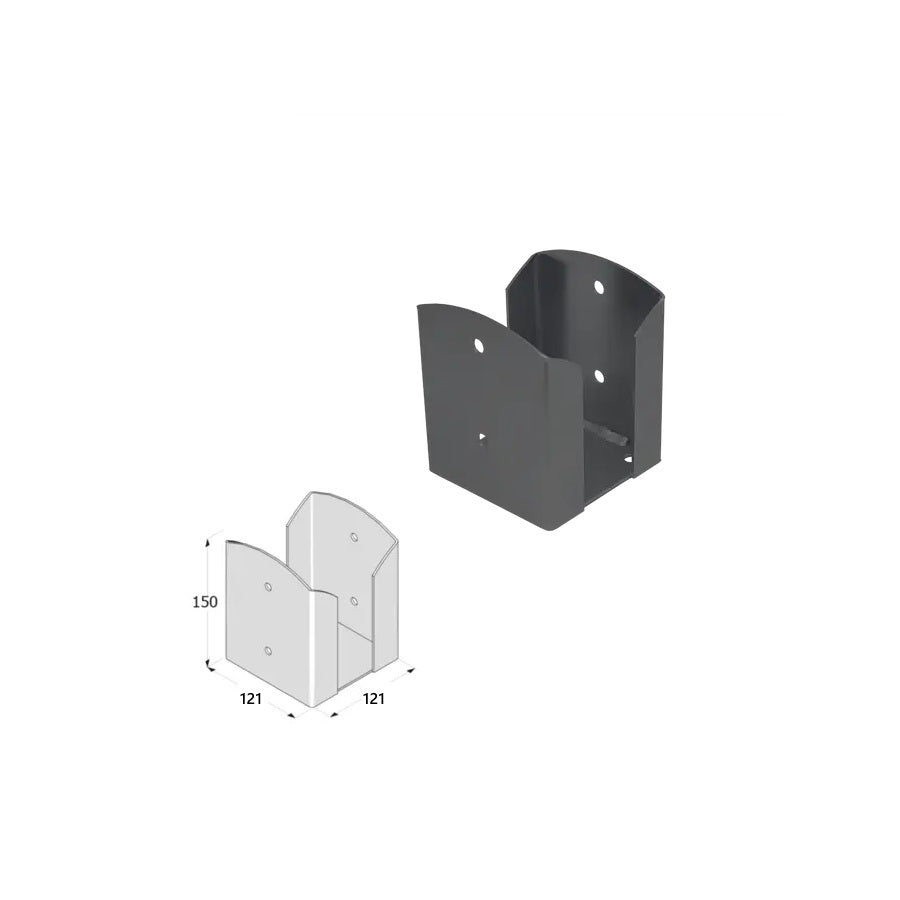 DOMAX PSPW šroubovací patka sloupku se čtvercovou základnou AN 120